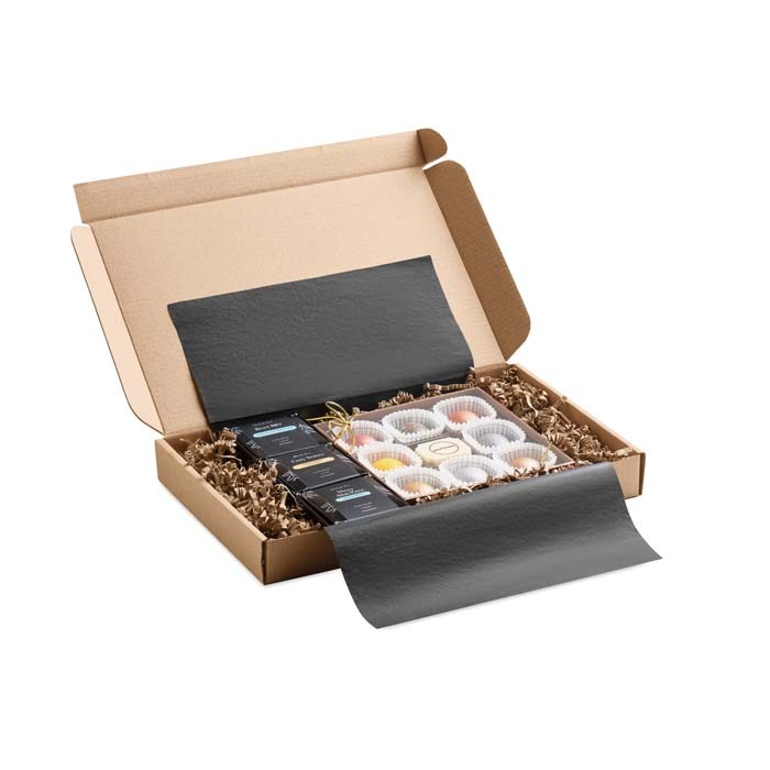 MI4004 3 thés zen et un bonbon belge dans un coffret cadeau. publicitaire personnalisé - vue 9