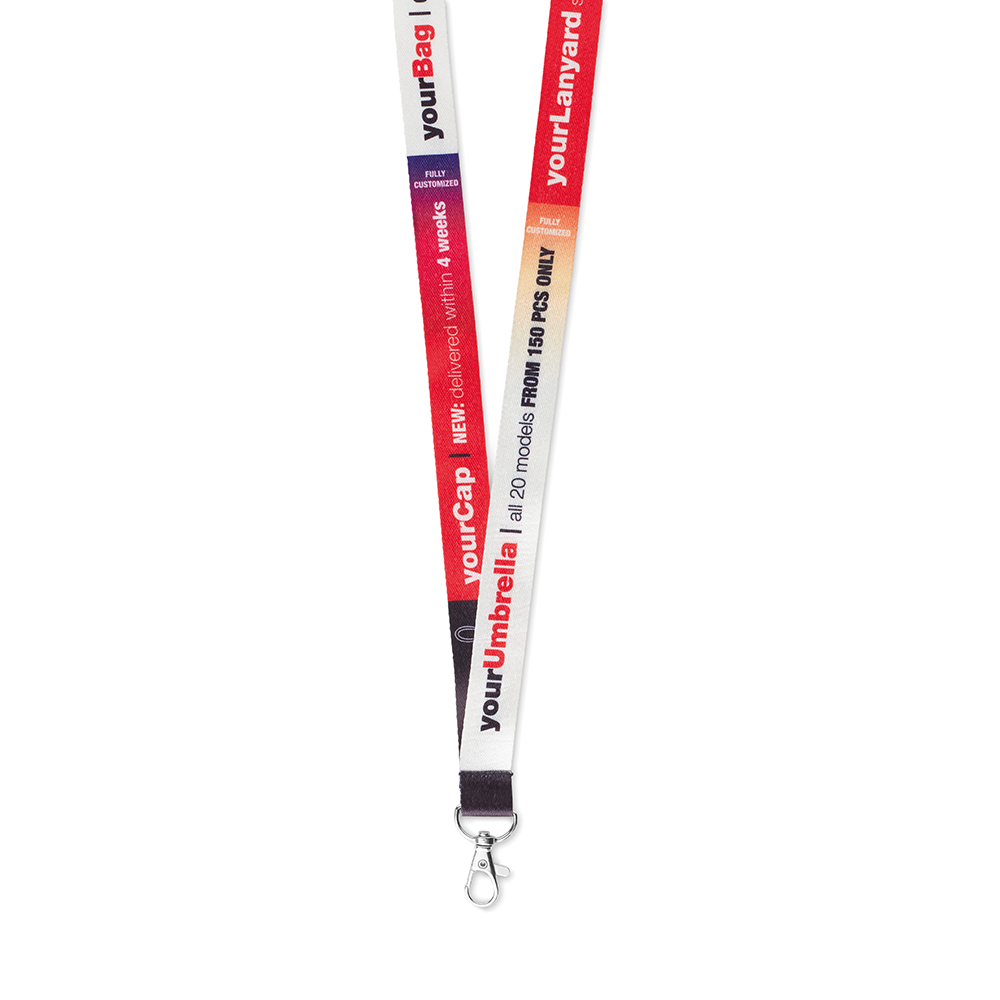 ML1104 Lanyard avec votre motif en quadri sur les deux faces. publicitaire personnalisé - vue 9