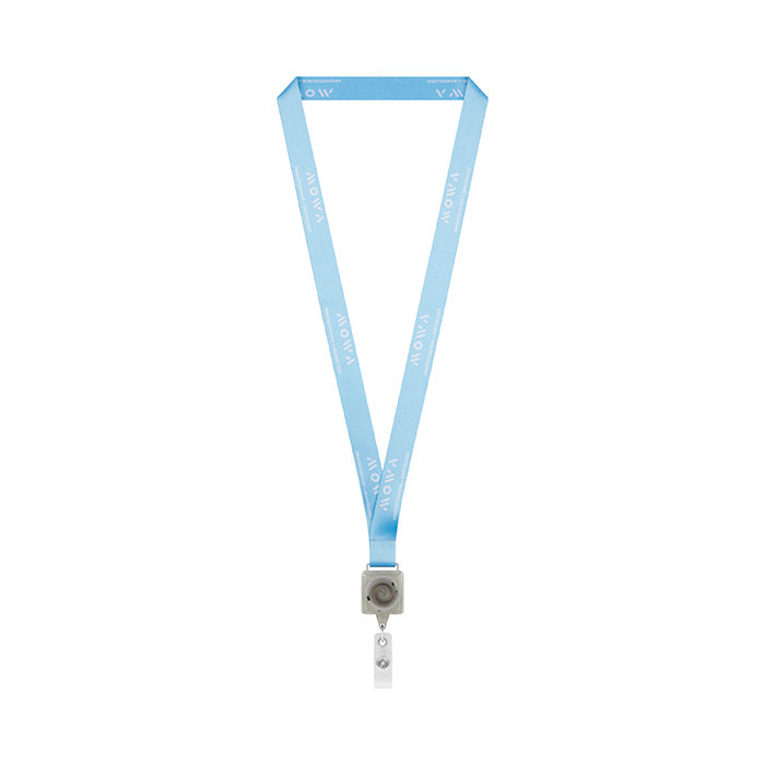 ML1170 Cordon en polyester sublimé avec enrouleur de badge de forme carrée. publicitaire personnalisé - vue 9