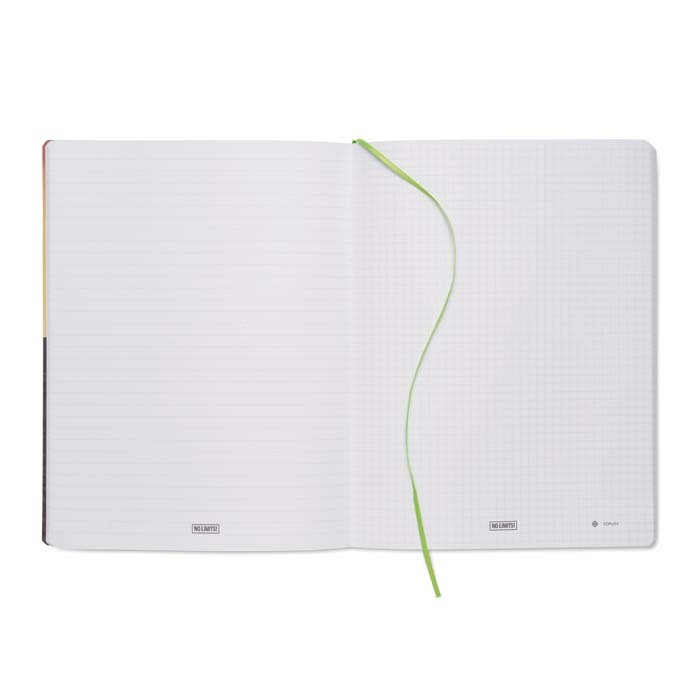 SOPUS4 Cahier à couverture souple en cuir PU avec avec feuilles personnalisées. publicitaire personnalisé - vue 9